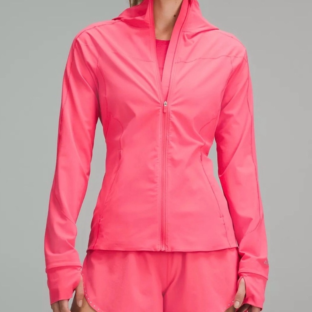 lululemon Glaze Pink Lightweight Mist over Windbreaker Hoodie Jacket - Picture 4 of 15